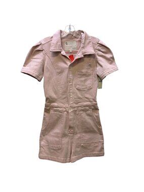 NWT Anthropologie Pilcro Pink Button-Front Romper Size 4